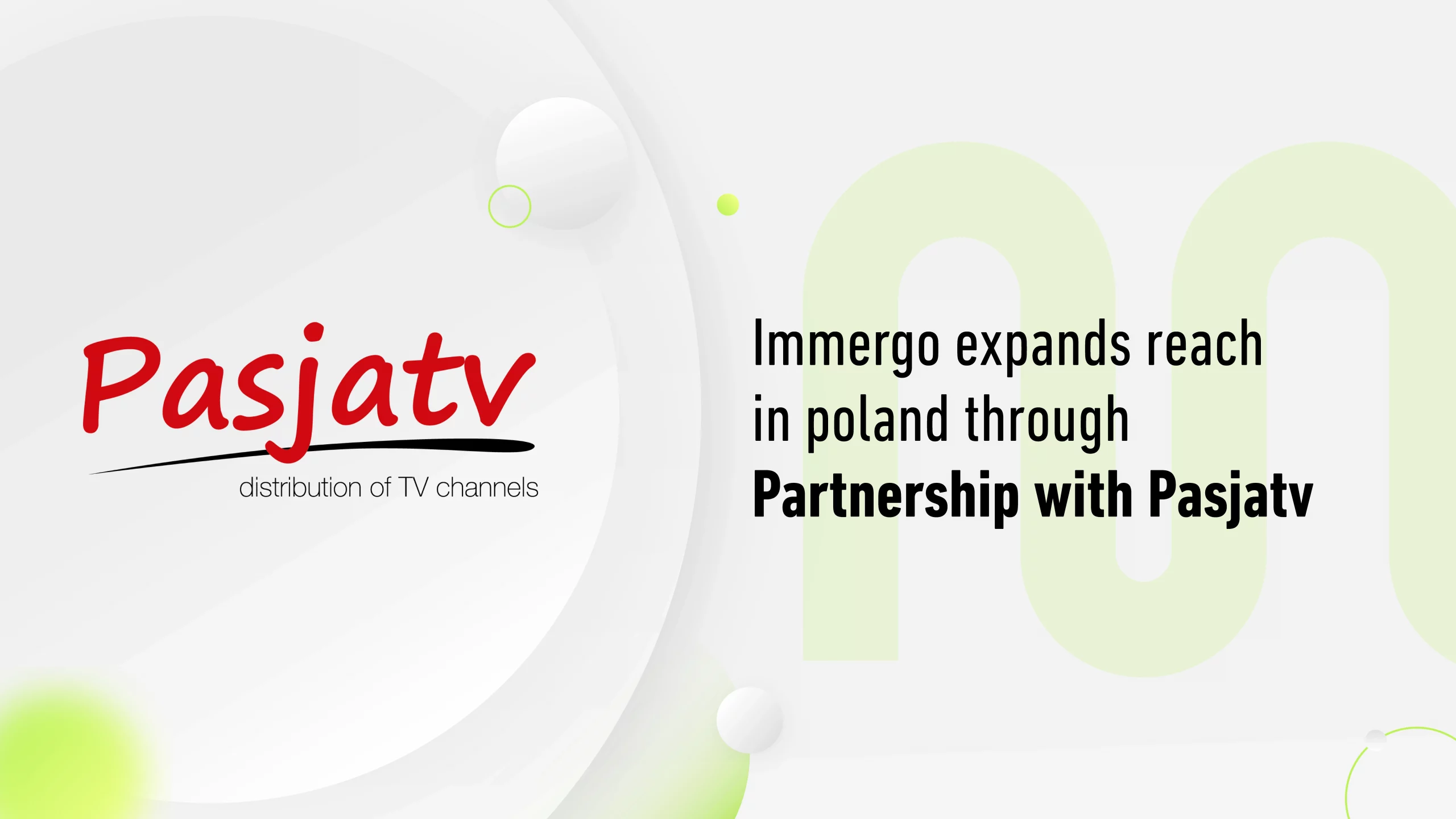 Immergo expands reach in Poland through partnership with Pasjatv